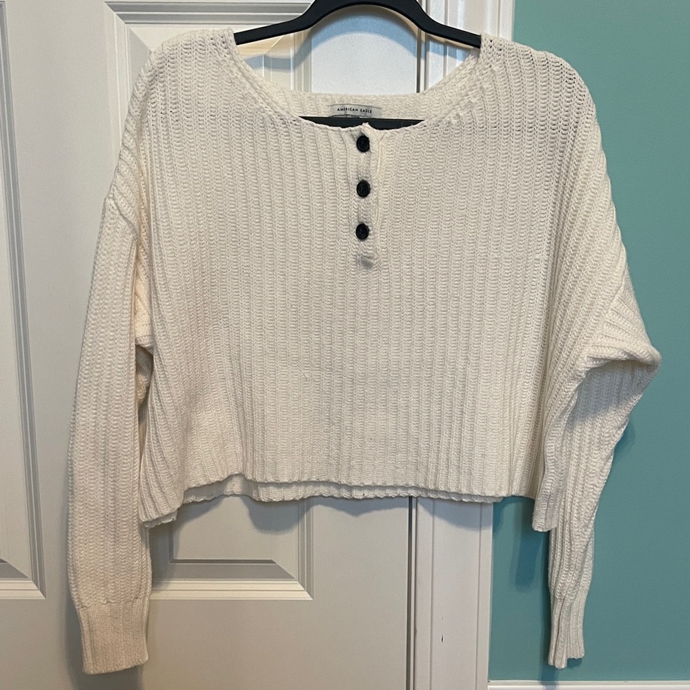 American Eagle Outfitters Cream Sweater
